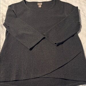 Chico's Charcoal Knit Top